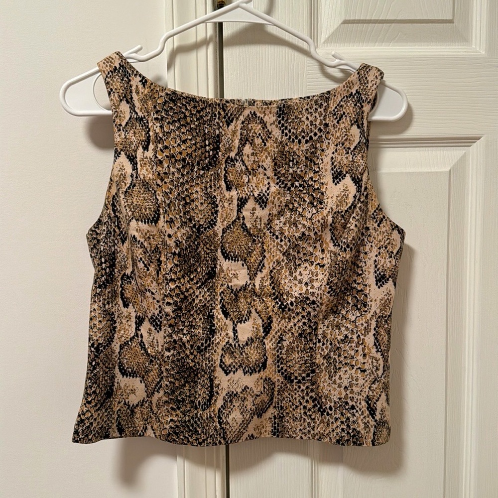 Vintage Lois Snyder Dani Max snakeskin sleeveless top